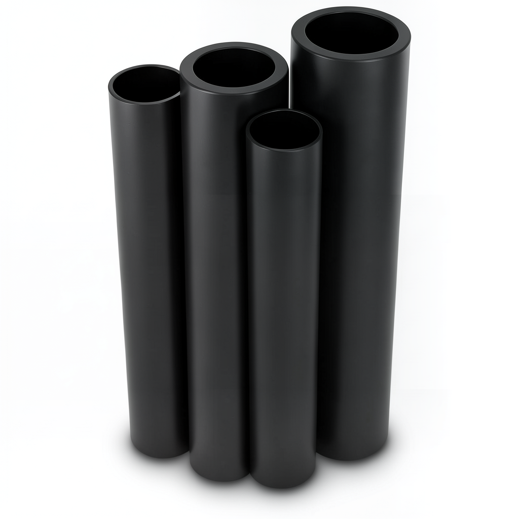HDPE Pipes PE 63 Pressure 6 Bar Outside Diameter 180 mm Thickness 10.2 mm Black