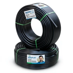 HDPE Pipes PE 100 Pressure 10 Bar 125 mm Diameter 7.4 mm Thickness Black | NEPROPLAST
