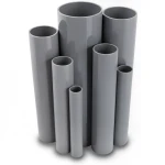 مواسير UPVC مقاس 6 إنش ضغط 13.8 بار سمك 8.03 مم لون رمادي