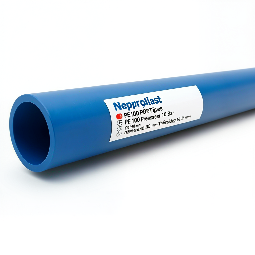 Neproplast HDPE Pipes PE 100 Pressure 10 Bar OD 140 mm Thickness 8.3 mm Blue | NEPROPLAST