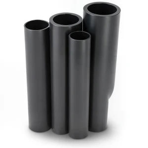 مواسير HDPE PE 63 ضغط 6 بار قطر 280 مم سمك 15.9 مم لون أسود