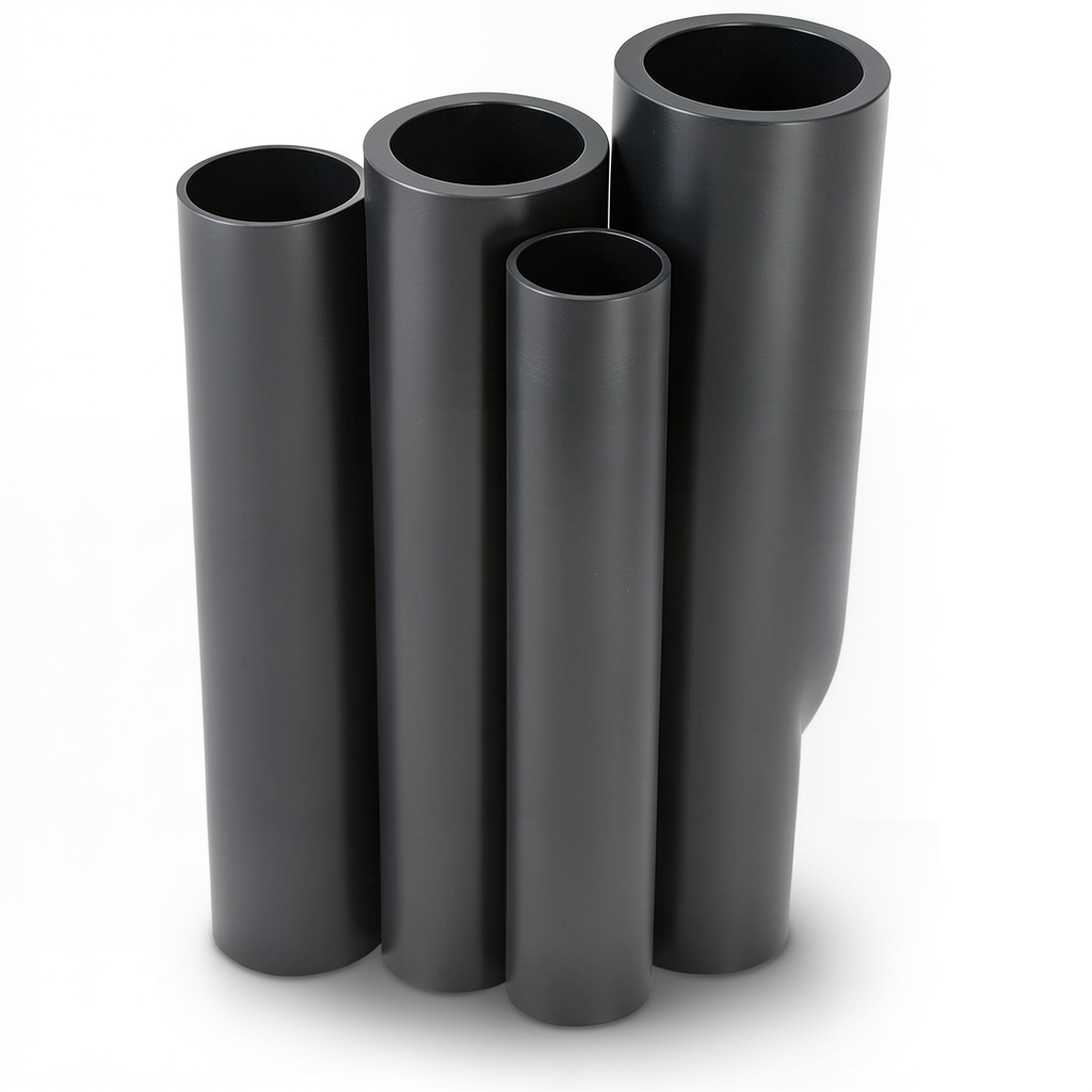 HDPE Pipes PE 63 Pressure 6 Bar Diameter 280 mm Thickness 15.9 mm Black