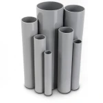 مواسير UPVC ضغط اسمي 17.2 بار مقاس 6 إنش سمك 9.91 مم لون رمادي