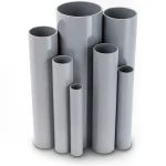 مواسير UPVC مقاس 8 إنش ضغط 8.6 بار سمك 6.73 مم لون رمادي