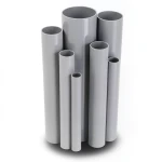 مواسير UPVC ضغط اسمي 17.2 بار مقاس 6 إنش سمك 9.91 مم لون رمادي