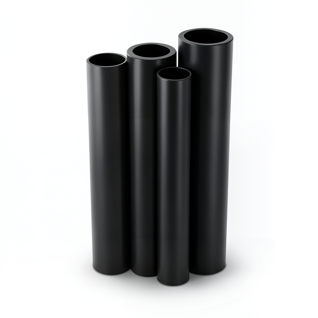 Al-Rajhi HDPE Pipes PE 63 Pressure 6 Bar Diameter 450 mm Thickness 25.5 mm Black