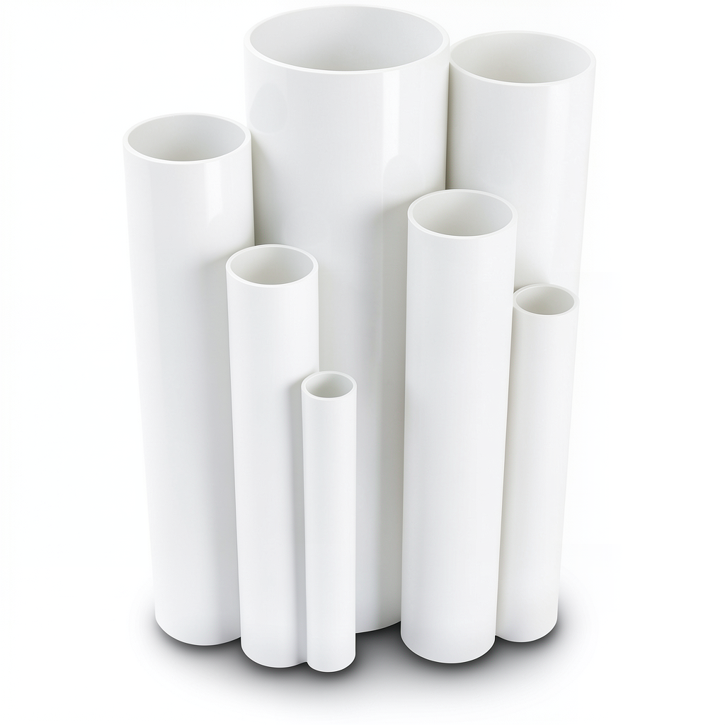 UPVC Pipes 6.9 Bar Pressure 8 Inch Size 5.33 mm Thickness White