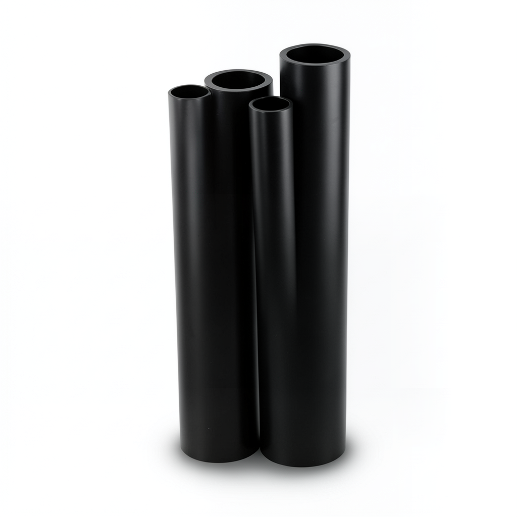 مواسير HDPE بولي ايثيلين عالي الكثافة PE 63 ضغط 6 بار قطر خارجي 500 مم سمك 28.4 مم لون أسود