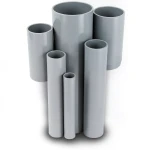 UPVC Pipes 6.9 Bar Pressure 8 Inch Size 5.33 mm Thickness Gray