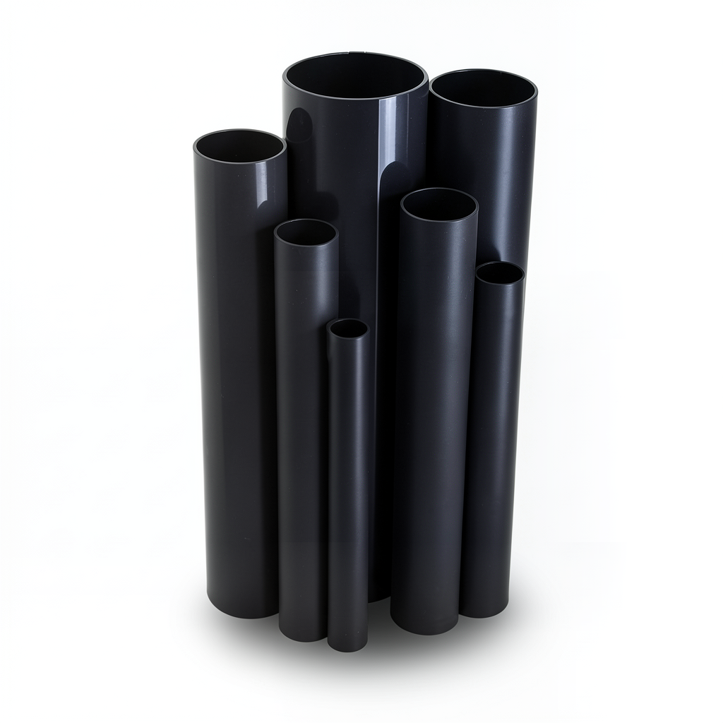 مواسير UPVC ضغط 6.9 بار مقاس 8 إنش سمك 5.33 مم لون اسود