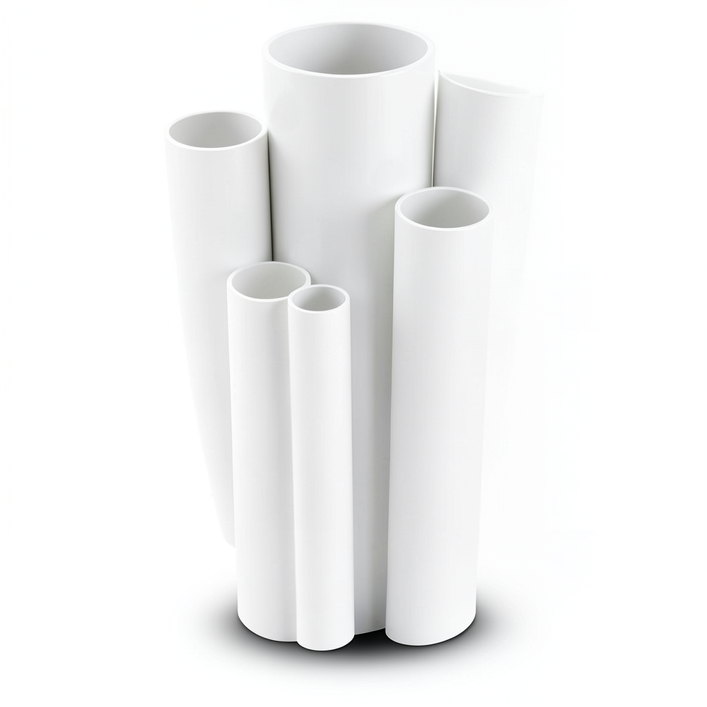 مواسير UPVC ضغط 6.9 بار مقاس 8 إنش سمك 5.33 مم لون أبيض
