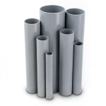 UPVC Pipes 6.9 Bar Pressure 8 Inch Size 5.33 mm Thickness Gray