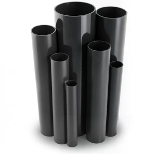 UPVC Pipes 6.9 Bar Pressure 8 Inch Size 5.33 mm Thickness Black Color
