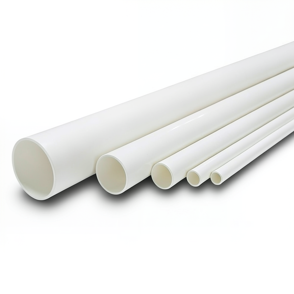 مواسير UPVC جدول 40 مقاس ½ 1 إنش سمك 3.68 مم لون أبيض