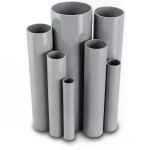 UPVC Pipes 13.8 Bar Pressure 8 Inch Size 10.41 mm Thickness Gray