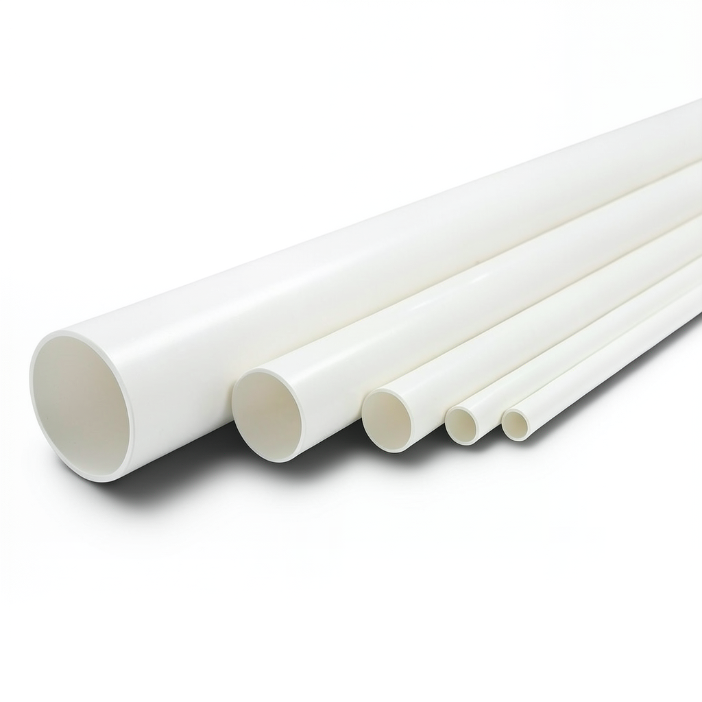 مواسير UPVC جدول 40 مقاس 2 إنش سمك 3.91 مم لون أبيض