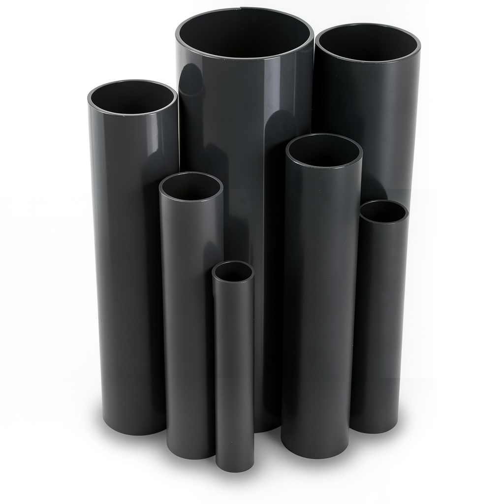 UPVC Pipes 8 Inch Thickness 10.41 mm Pressure 13.8 Bar Black