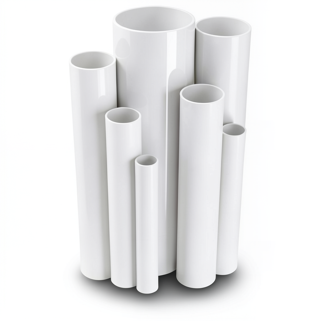 UPVC Pipes 8 Inch Thickness 12.90 mm Pressure 17.2 Bar White