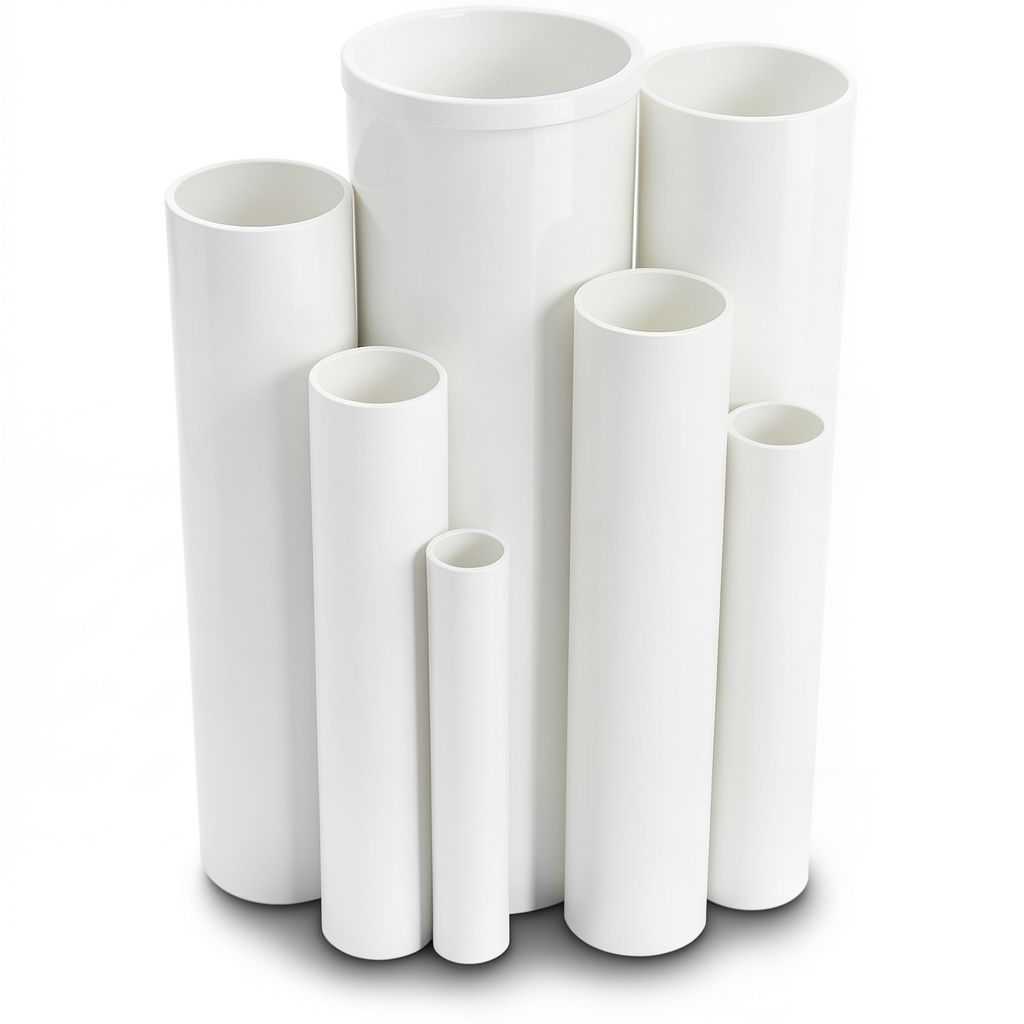UPVC Pipes 13.8 Bar Pressure 8 Inch Size 10.41 mm Thickness White