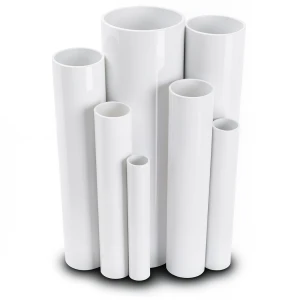 مواسير UPVC مقاس 8 إنش سمك 12.90 مم ضغط 17.2 بار لون أبيض