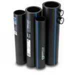 أنابيب HDPE PE 100 ضغط 10 بار قطر خارجي 200 مم سمك 11.9 مم لون اسود | نيبروبلاست
