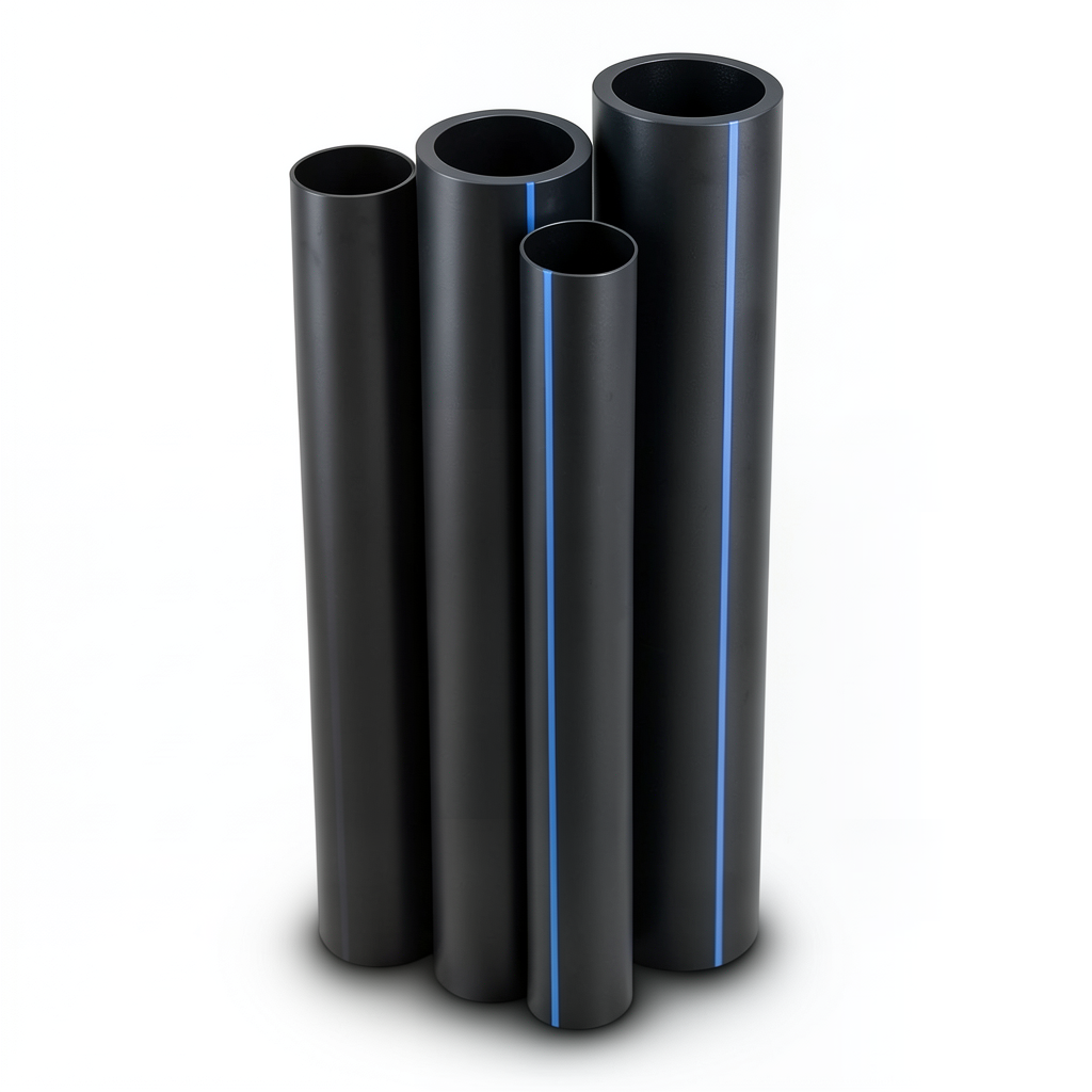 أنابيب HDPE PE 100 ضغط 10 بار قطر خارجي 225 مم سمك 13.4 مم لون أسود | نيبروبلاست