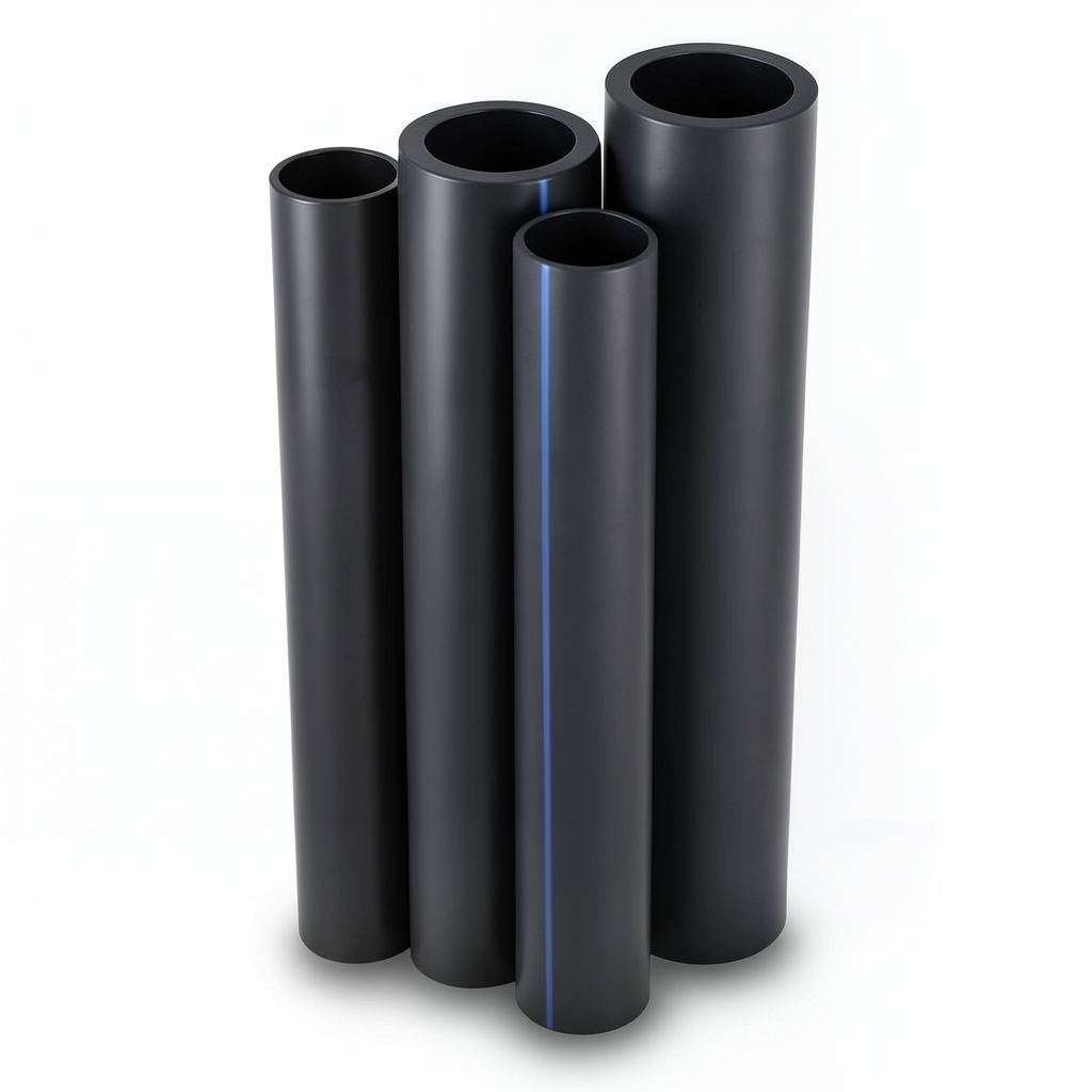 Al-Rajhi HDPE Pipes PE 63 Pressure 6 Bar Outside Diameter 140 mm Thickness 8 mm Black
