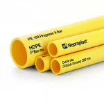 Neproplast  HDPE Pipes PE 100 Pressure 6 Bar Outside Diameter 280 mm Thickness 10.2 mm Color Yellow