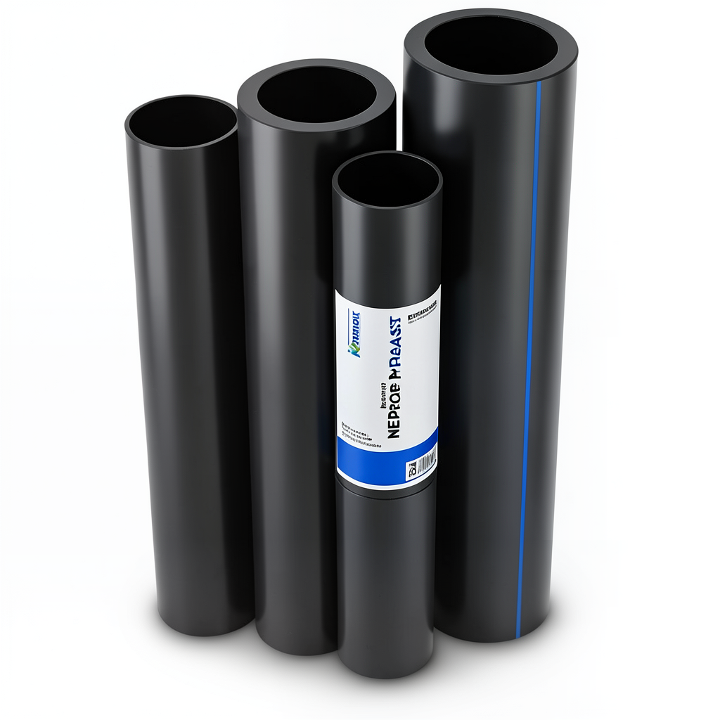 HDPE Pipes PE 100 Pressure 10 Bar Outside Diameter 200 mm Thickness 11.9 mm Black | NEPROPLAST
