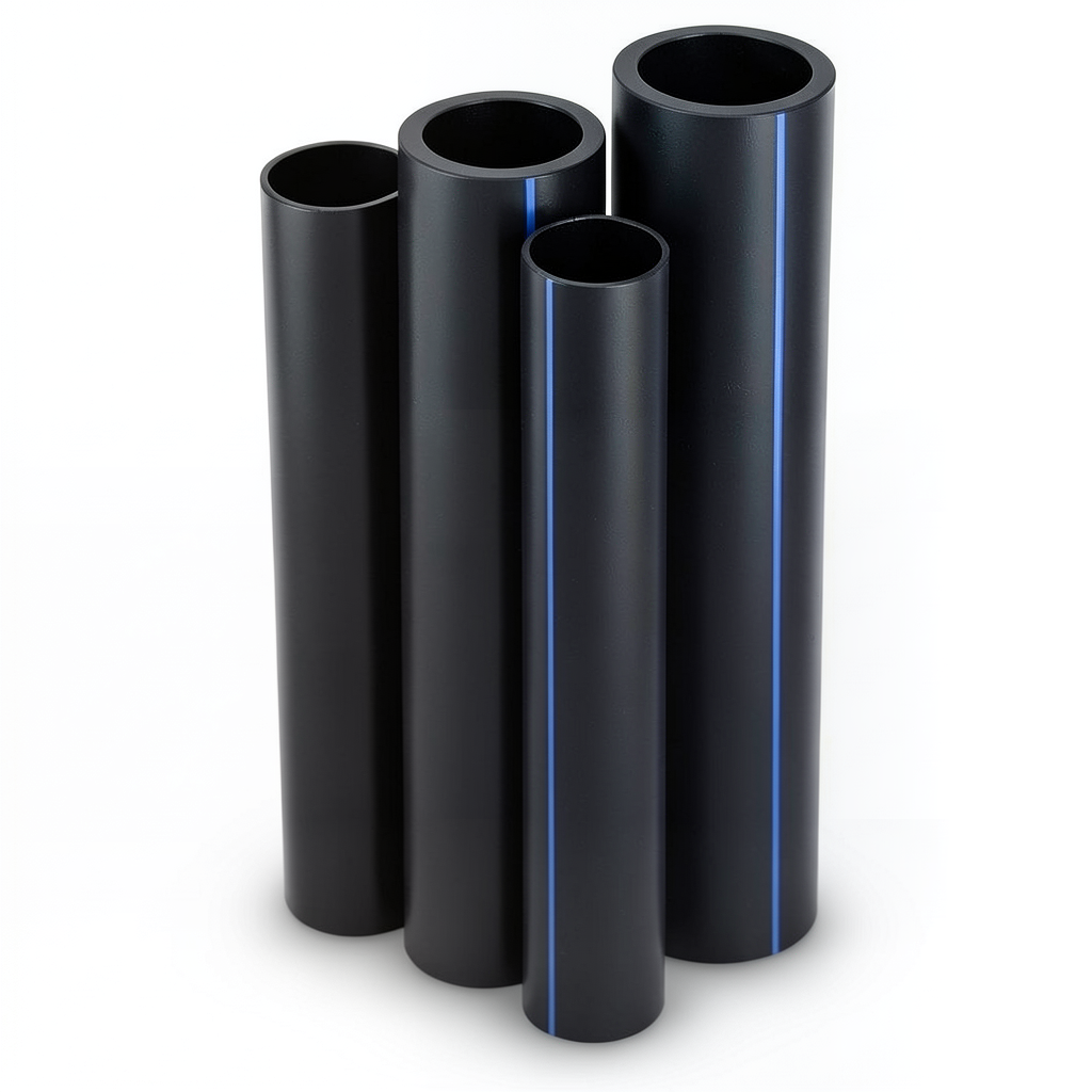 أنابيب HDPE PE 100 ضغط 10 بار قطر خارجي 250 مم سمك 14.8 مم لون أسود | نيبروبلاست