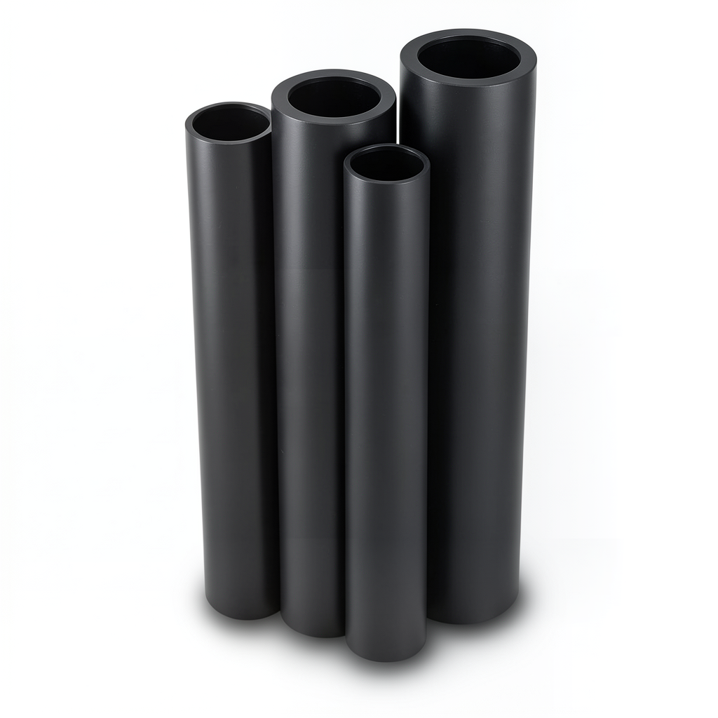 مواسير HDPE PE 63 ضغط 6 بار قطر خارجي 160 مم سمك 9.1 مم لون أسود