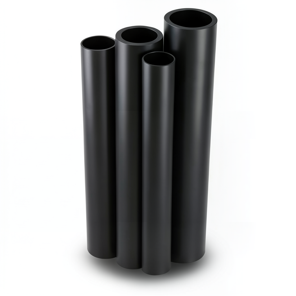 HDPE Pipes PE 63 Pressure 6 Bar Outside Diameter 180 mm Thickness 10.2 mm Black