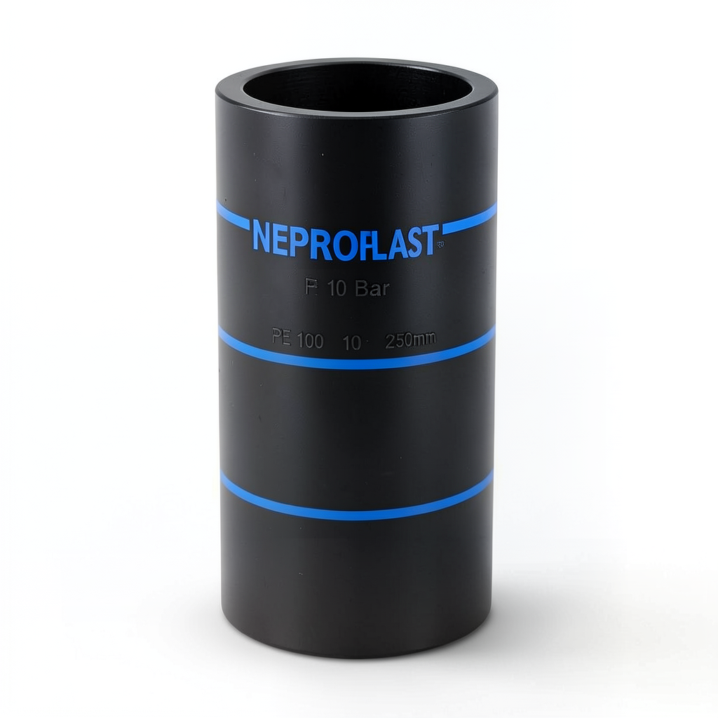 HDPE Pipes PE 100 Pressure 10 Bar Outside Diameter 250 mm Thickness 14.8 mm Black | NEPROPLAST
