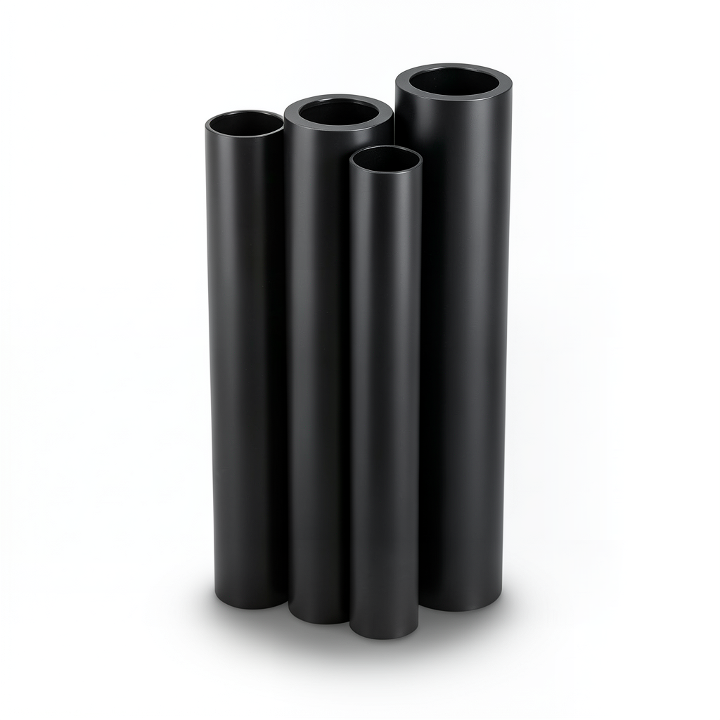 مواسير HDPE PE 63 ضغط 6 بار قطر 280 مم سمك 15.9 مم لون أسود