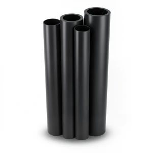 مواسير HDPE بولي ايثيلين عالي الكثافة PE 63 ضغط 6 بار قطر 355 مم سمك 20.1 مم لون أسود