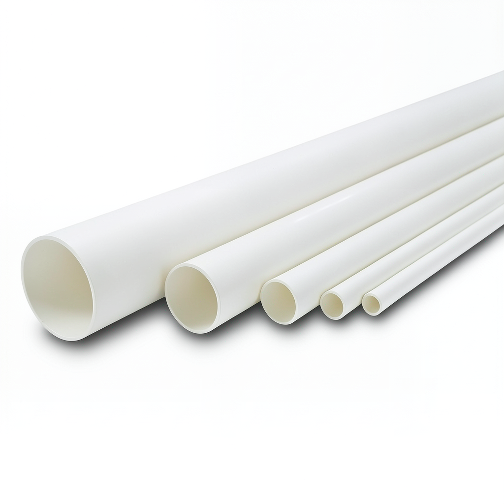 UPVC Pipes National Kham Schedule 40 Size 8 Inch Thickness 8.18 mm White