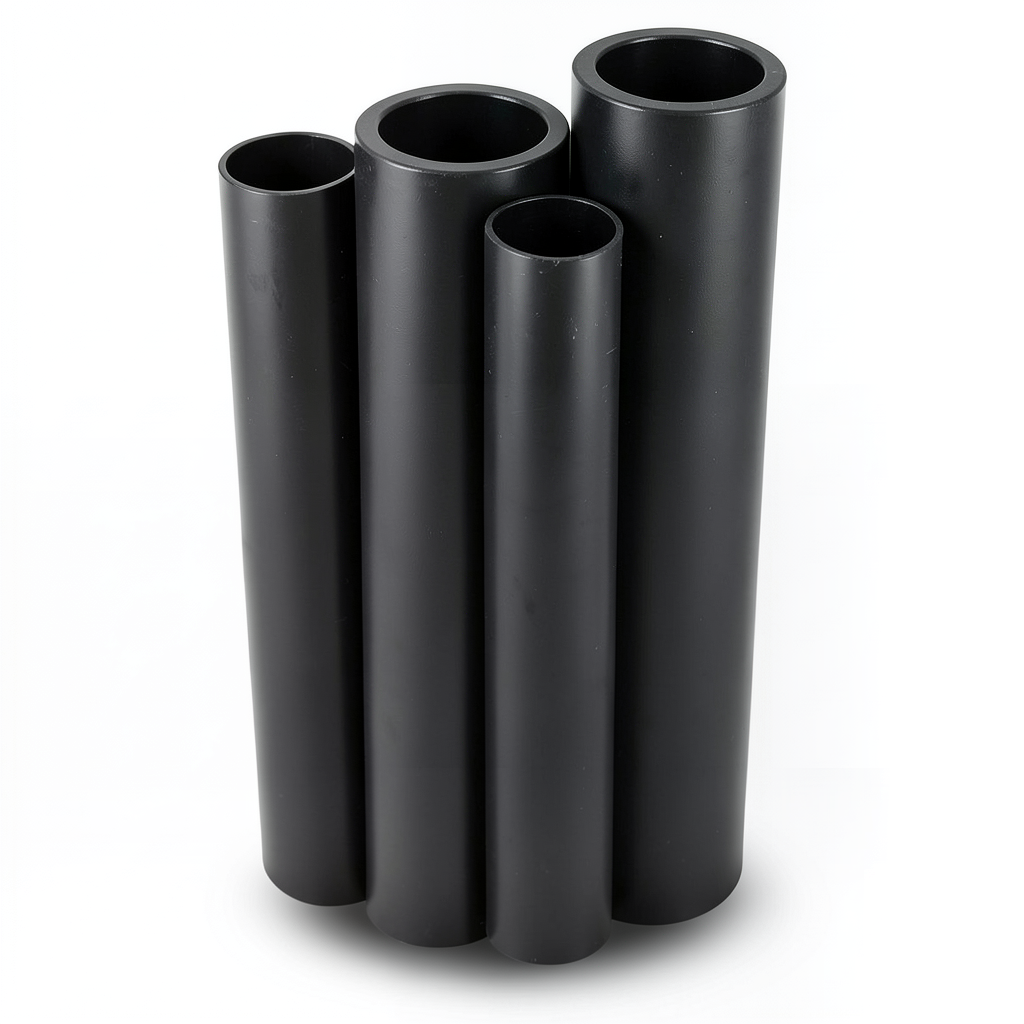 HDPE Pipes PE 63 Pressure 6 Bar Diameter 400 mm Thickness 22.7 mm Black