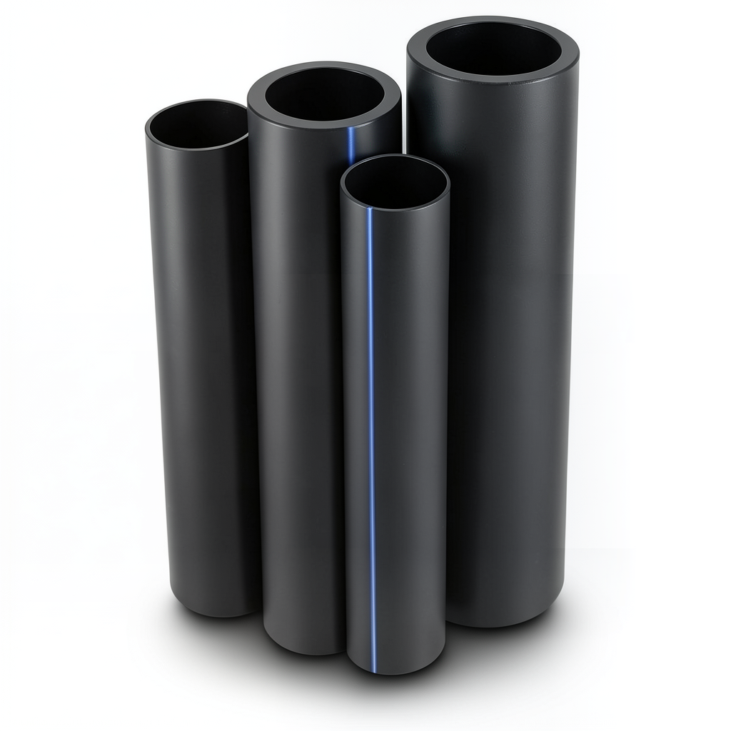 Al-Rajhi HDPE Pipes PE 63 Pressure 6 Bar Diameter 450 mm Thickness 25.5 mm Black