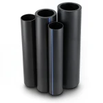 Al-Rajhi HDPE Pipes PE 63 Pressure 6 Bar Diameter 450 mm Thickness 25.5 mm Black