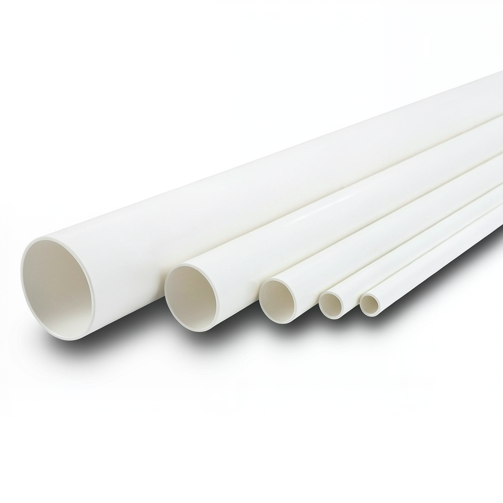 مواسير UPVC ضغط 6.9 بار مقاس 6 إنش سمك 4.11 مم لون أبيض