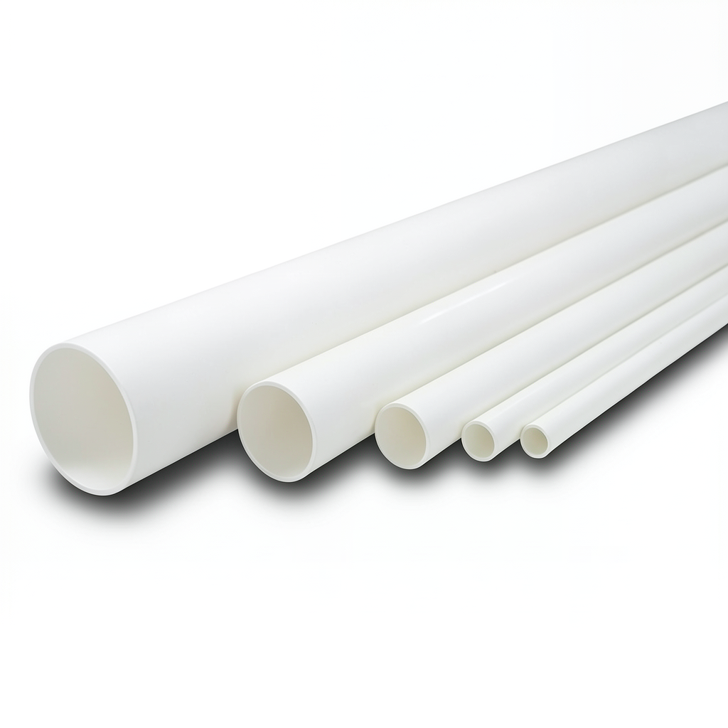 مواسير UPVC ضغط 6.9 بار مقاس 8 إنش سمك 5.33 مم لون أبيض