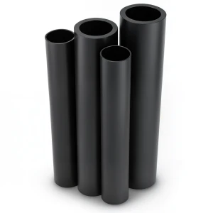 مواسير HDPE بولي ايثيلين عالي الكثافة PE 63 ضغط 6 بار قطر خارجي 500 مم سمك 28.4 مم لون أسود