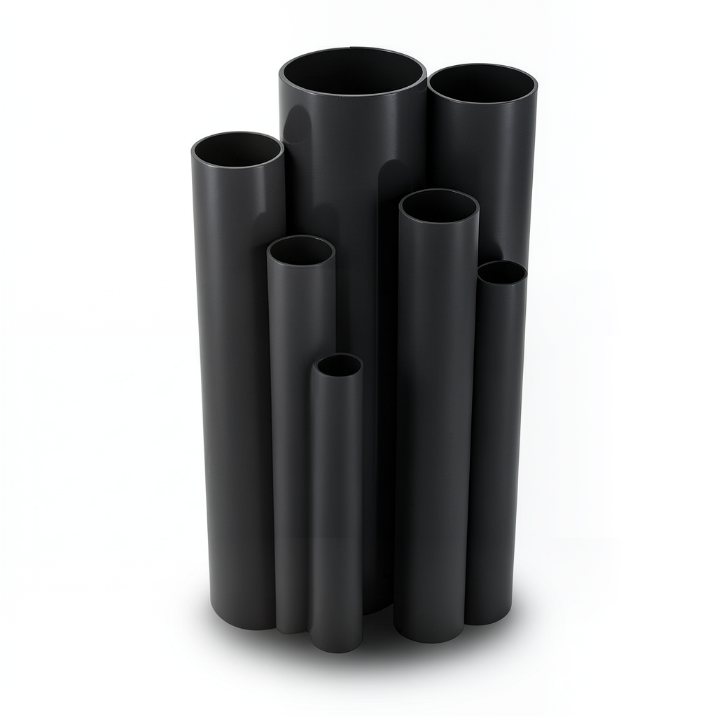 مواسير UPVC ضغط اسمي 13.8 بار مقاس 6 إنش سمك 8.03 مم لون اسود