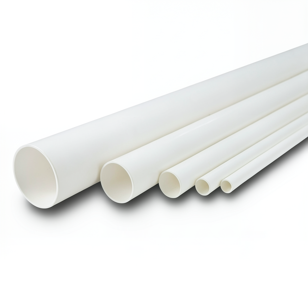 UPVC Pipes Nominal Pressure 8.6 Bar Size ½ & 1 Inch Thickness 1.52 mm White