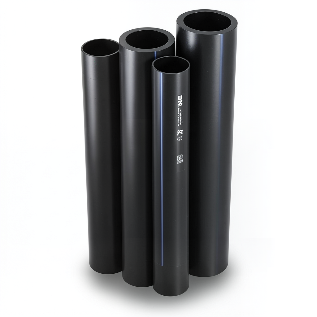 أنابيب HDPE نيبروبلاست PE 100 ضغط 10 بار قطر خارجي 355 مم سمك 21.1 مم لون اسود | نيبروبلاست