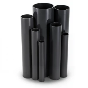 مواسير UPVC مقاس 6 إنش سمك 9.91 مم ضغط 17.2 بار لون اسود