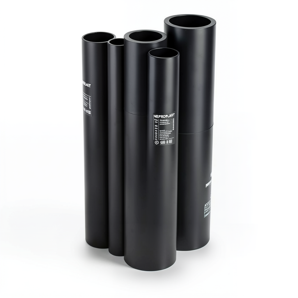 أنابيب HDPE PE 100 ضغط 10 بار قطر خارجي 400 مم سمك 23.7 مم لون أسود | نيبروبلاست
