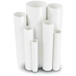 مواسير UPVC مقاس 8 إنش سمك 6.73 مم ضغط 8.6 بار لون أبيض