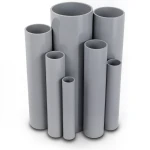 مواسير UPVC مقاس 8 إنش ضغط 8.6 بار سمك 6.73 مم لون رمادي