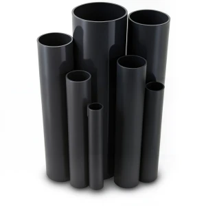 مواسير UPVC مقاس 8 إنش سمك 6.73 مم ضغط 8.6 بار لون اسود